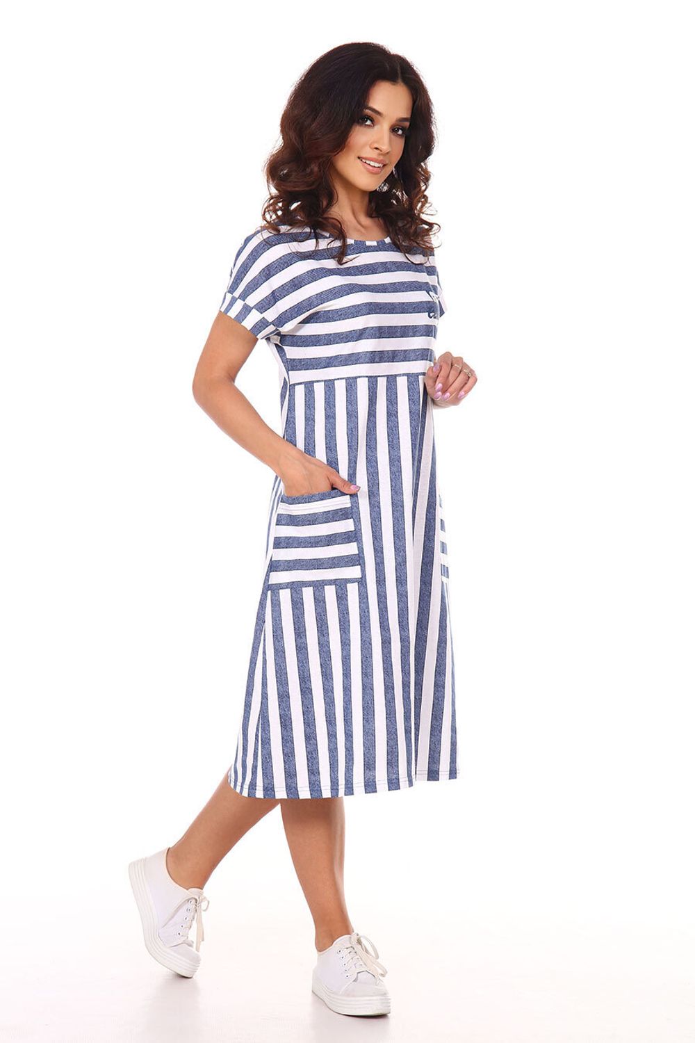 Платье Калифорния (46-56) Serenada полоса (Акция)