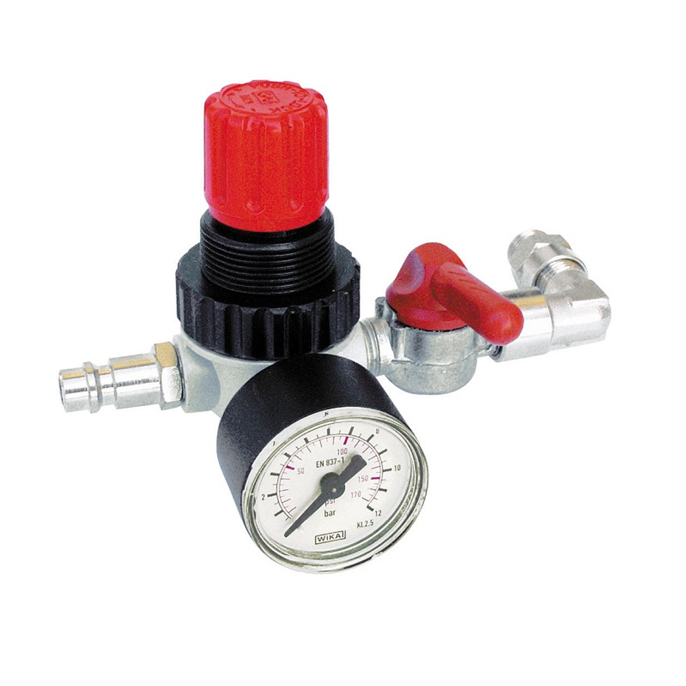 Регулятор давления 1/4" с манометром, GARTEC (Италия)