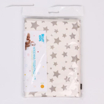 5288982 Клеёнка-наматрасник с резинками-держателями, с рисунком "Серые звезды"