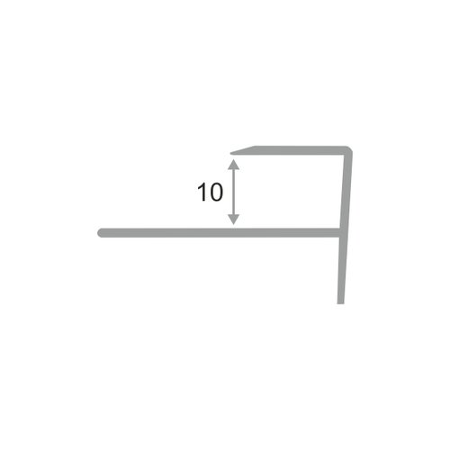 Алюминиевый F-образный профиль гнущийся ПФ-10 2700 мм