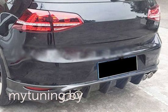 Диффузор заднего бампера V.3 для VW Golf 7 2012-2016