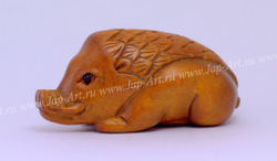 Нэцкэ Кабан лежащий - Символ 2019 Года!