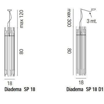 люстра VISTOSI  Diadema SP 18