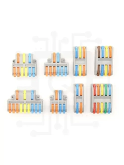 Клеммы для проводов, 2 на 6 контактов, 0.08-2.5(4.0)мм, 32А (5 шт.)