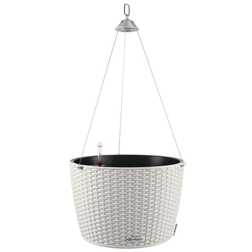 Кашпо Lechuza "Nido Cottage Complete light grey" (пластик), D35xH23 см