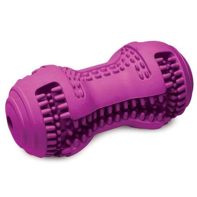 Игрушка для собак из цельнолитой резины "Гантель-массажер", 115мм, Triol