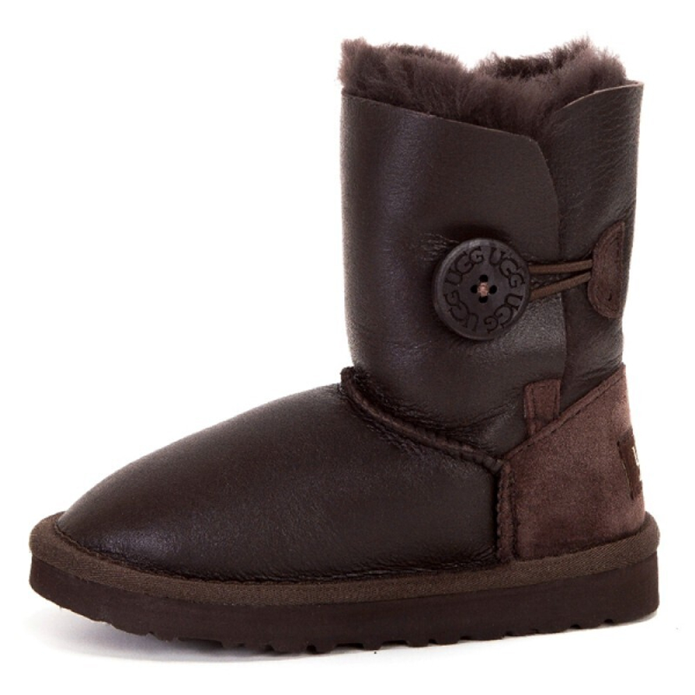 Угги Kids Bailey Button Metallic Chocolate