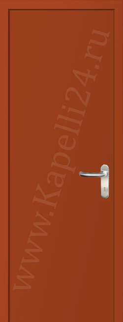 Дверь влагостойкая пластиковая KAPELLI multicolor ДГ RAL 2001 Красно-оранжевый + коробка