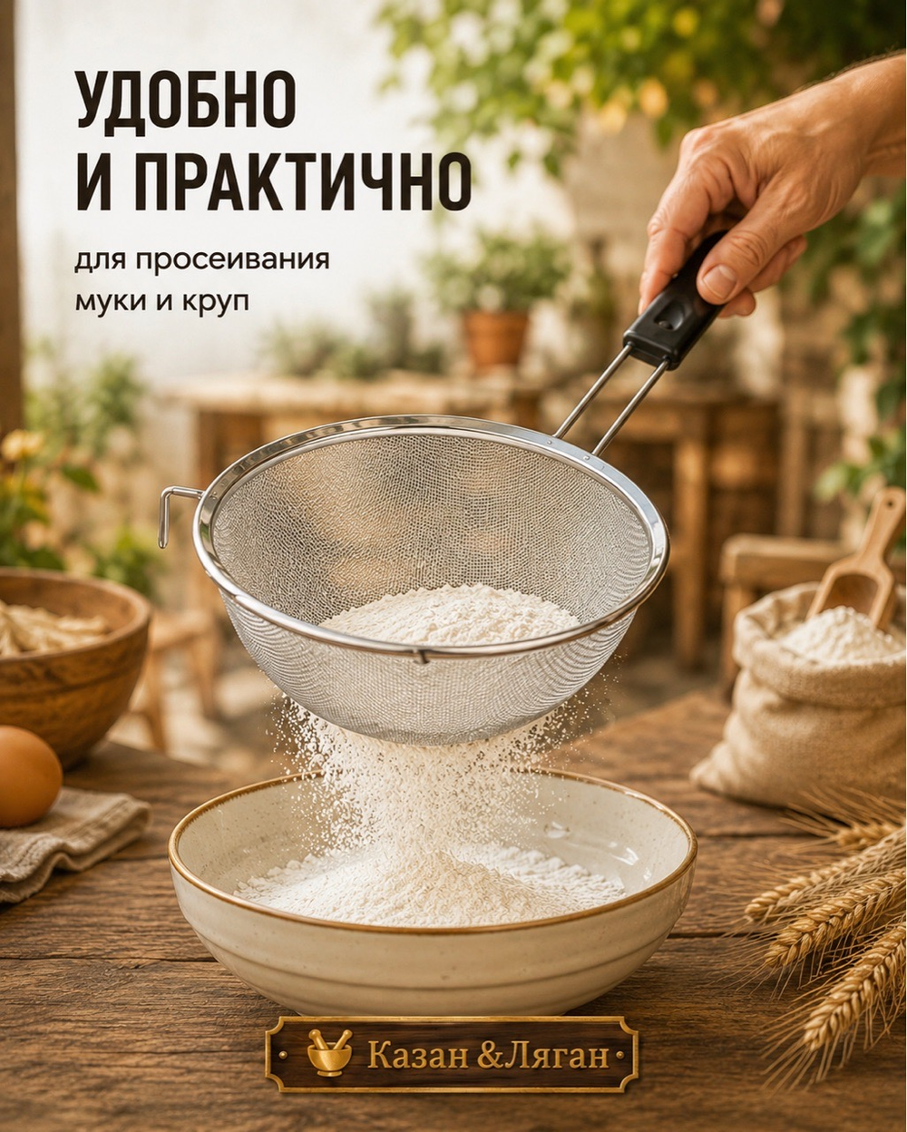 Сито Узбечка 32 см пласт. ручка