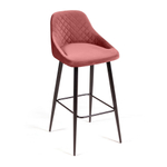 Стул барный Douglas ромб, бархат пудровый 15