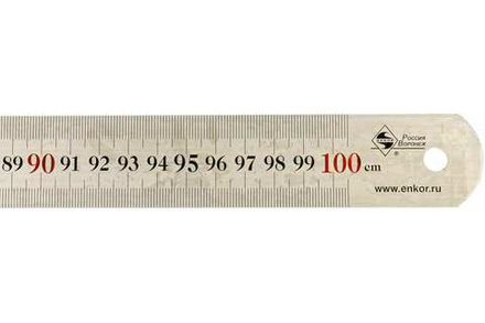 Линейка ЭНКОР мет 1000мм блестящая (1/20/60)