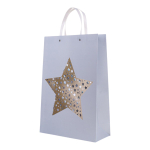 Пакет подарочный "Star" 44*31*12см, прозрач.окно в виде звезды с гологр.эфф.