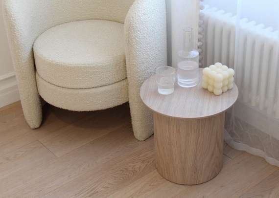 Столик Type D 40 см основание D 29 см (натуральный дуб)