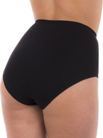 Трусы-макси из хлопка с элементами из кружева (Размер: XXXL) (Цвет: черный)