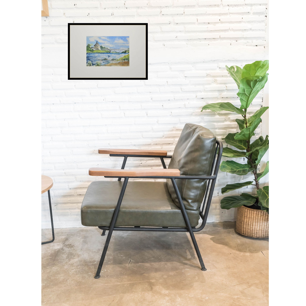 Картина авторская акварельная в паспарту 21х30 см на стену для интерьера "Покровская башня Пскова"