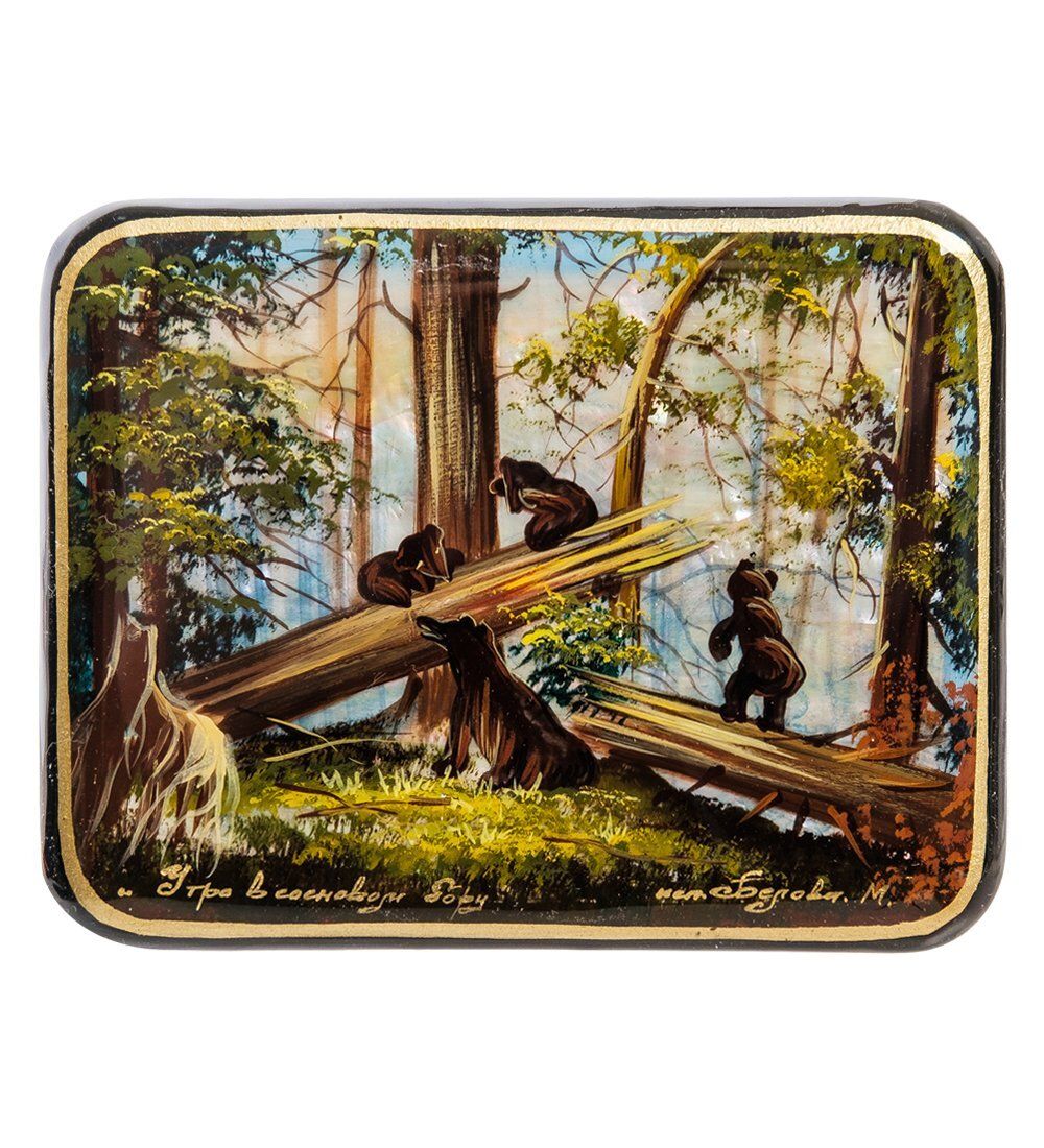 ШК-55/128 Шкатулка «Утро в сосновом лесу»