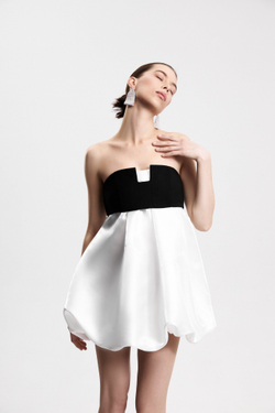 Платье баллон, молоко