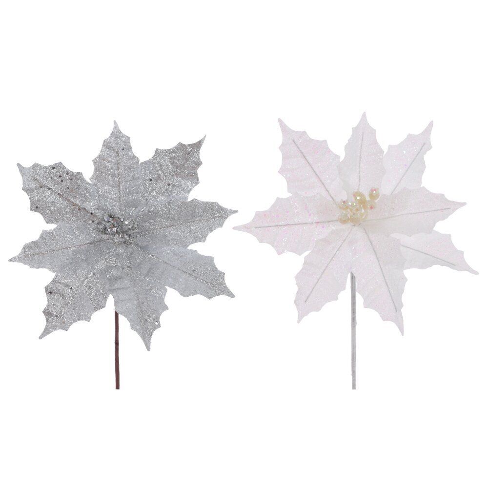 GAEM Цветок искусственный "Пуансеттия", L25 W25 H26 см, 2в.