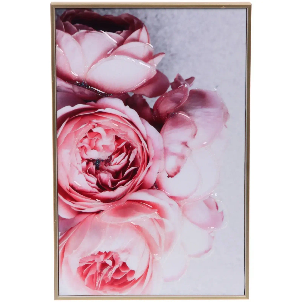 Картина интерьерная в раме «САНТИМО», пионы, 19*29см (термоусадочная пленка)