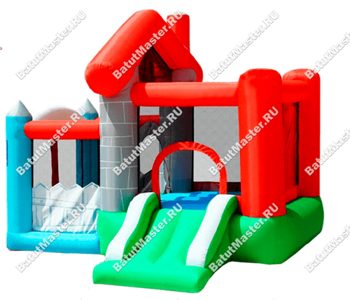 Детский надувной батут "Домик в деревне" 3.5*2.5*2.2 м