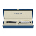 Перьевая ручка Waterman Reflections of Paris Expert DeLuxe Black GT, перо M, чернила: blue в подарочной коробке