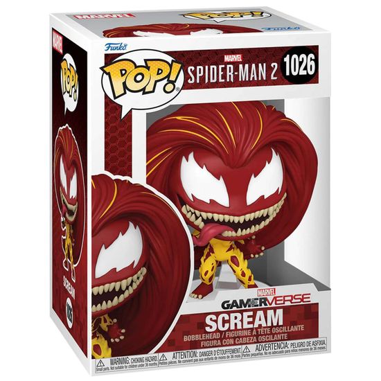 Фигурка Funko POP! Bobble Marvel Games Spider-Man 2 Scream (1026) 80329 / Фигурка Фанко ПОП! по мотивам компьютерной игры "Человек-паук 2", Крик