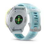 Беговые часы Garmin Forerunner 570 - 47мм, светло-серый, алюминиевый безель ярко-желтого цвета, бирюзовый ремешок