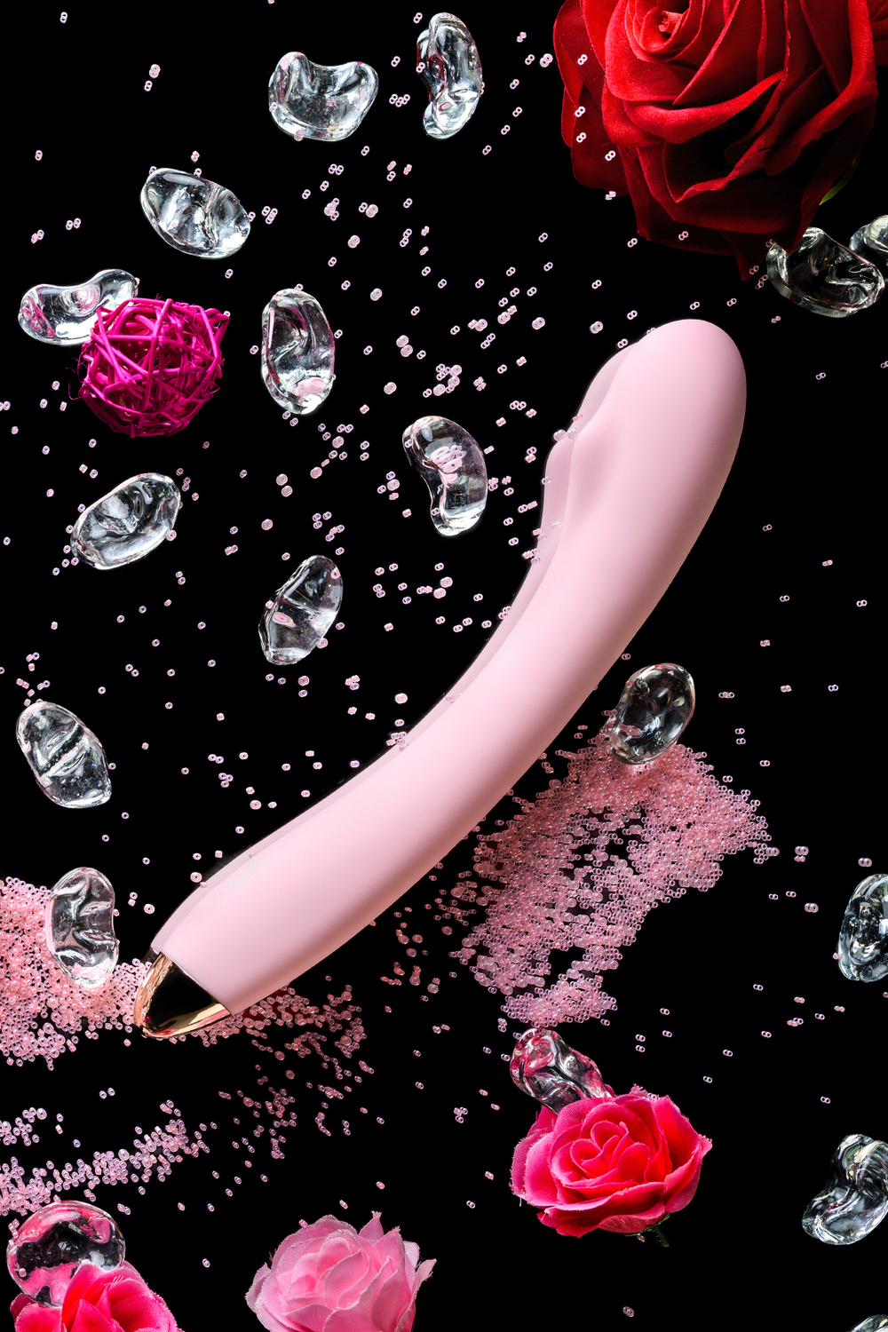 Вибромассажер Eromantica Kristen розовый 22,5 см