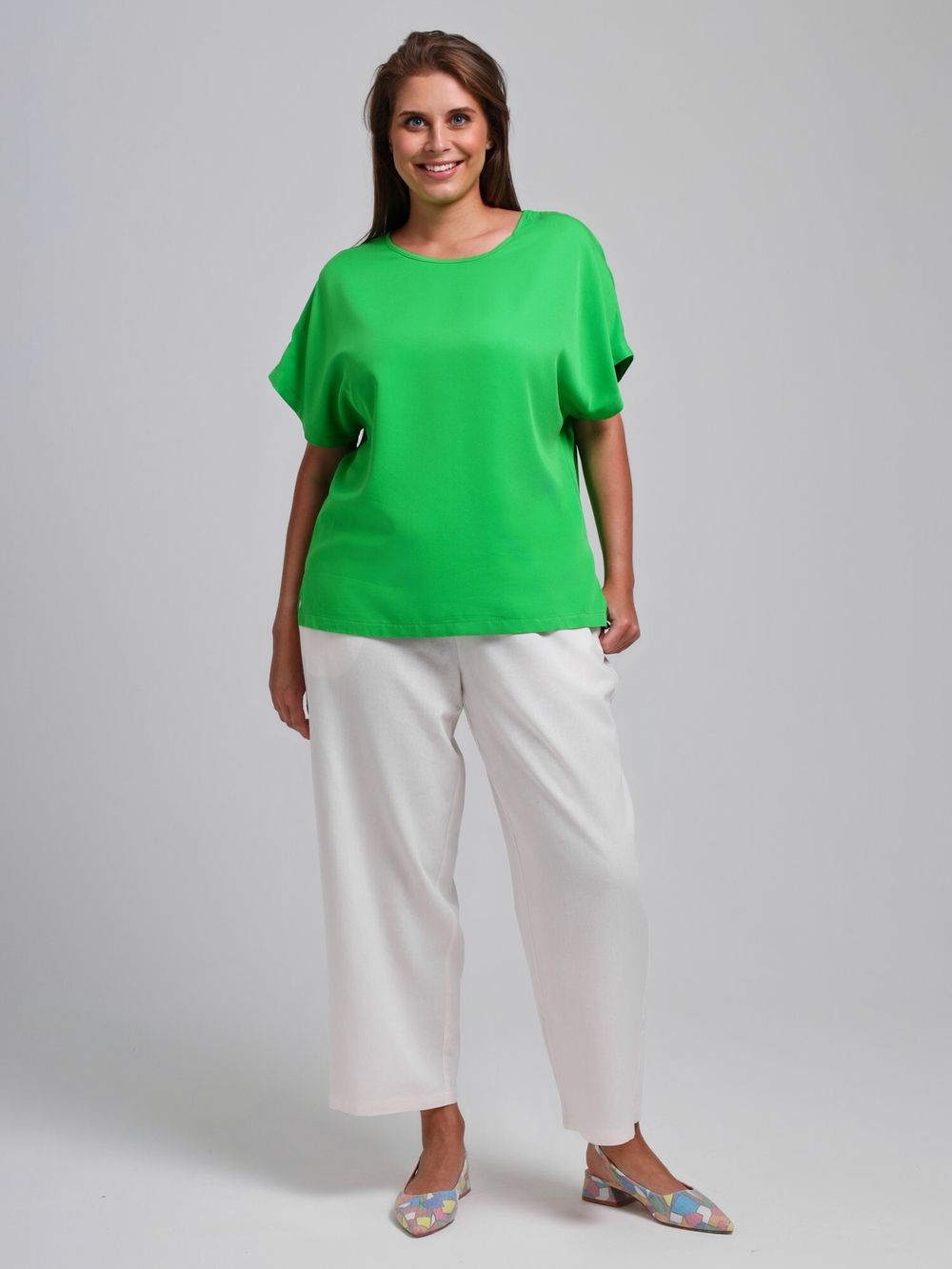 Блузка Летний драйв-4 Виотекс ЯРКО-ЗЕЛЁНЫЙ