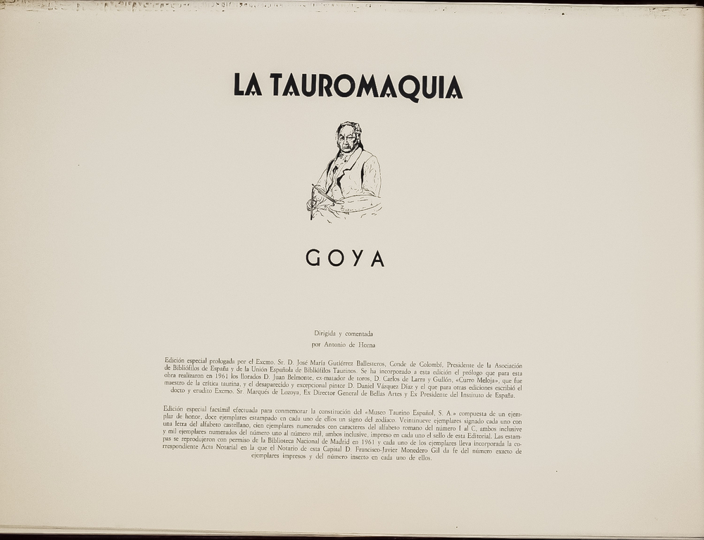 [Офорты Франциско Гойи] Антонио де Орна. Папка из кожи "La Tauromaquia" (исп. Борьба быков). Кожа