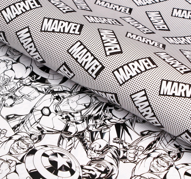 Бумага упаковочная глянцевая двусторонняя, Мстители, 60x90 см Цена указана за 1 лист