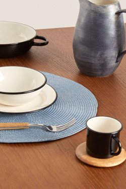 ZARA HOME КРУГЛАЯ САЛФЕТКА (УПАКОВКА ИЗ 2 ШТУК), ГОЛУБОЙ