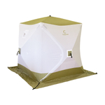 Зимняя палатка куб 1,8 x1,8 м Oxford 210D PU 1000, Следопыт S по полу 3,2, Белый/оливковый