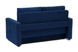 Диван Отто, шагающая еврокнижка, велюр, синий