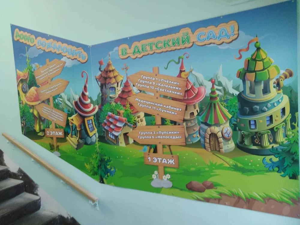 Комплект стендов для навигации с указателями направлений Добро пожаловать 1596