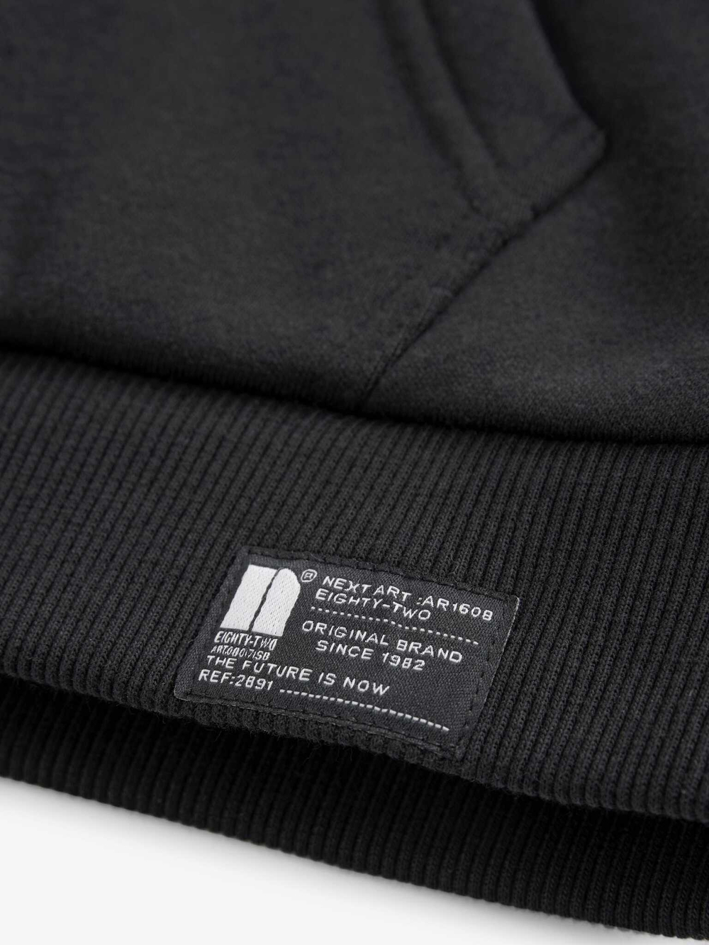 Толстовка на молнии с капюшоном и флисовой подкладкой для мальчика Next B55-280, Черный