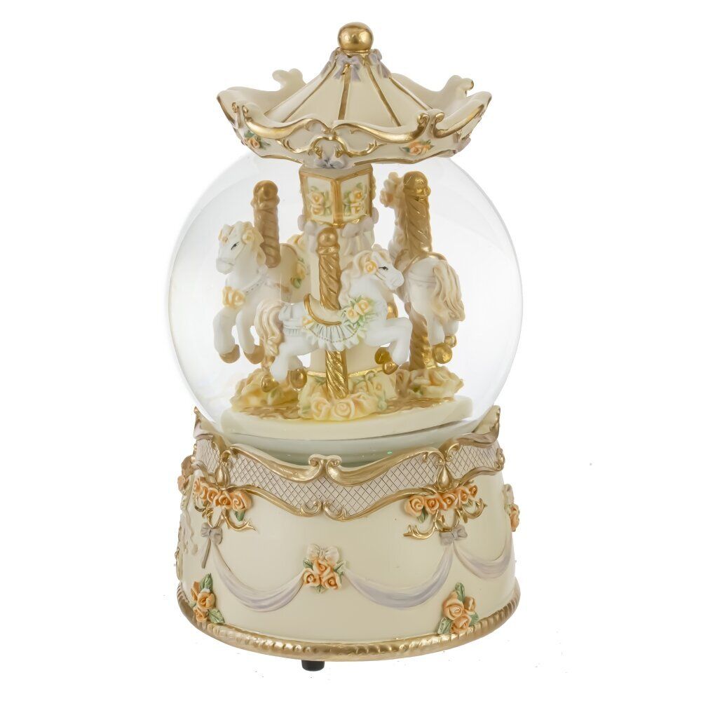 GAEM Фигурка декоративная в стекл шаре "Карусель" (ключ,муз, движ), D10 см, L9,5 W9,5 H17,5 см, 2в.