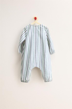 ZARA TIMELESS — КОМБИНЕЗОН В ПОЛОСКУ, ЭКРЮ/СИНИЙ