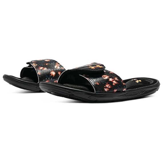 Under Armour Ignite 6 Graphic Strap Slide 'Black Afterglow'