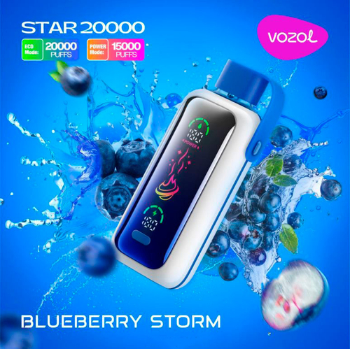 Vozol STAR 20000 - Blueberry Storm (5% nic)