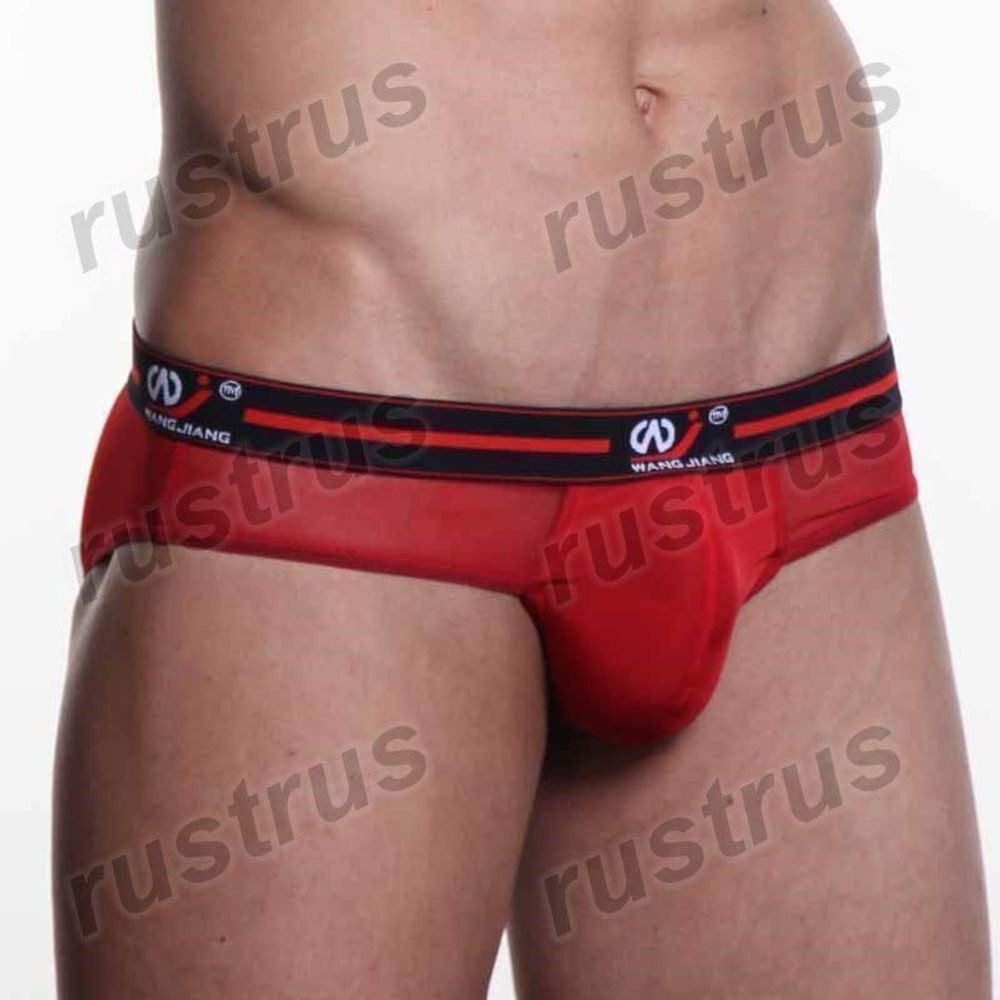 Мужские трусы брифы красные WANGJIANG WG00019