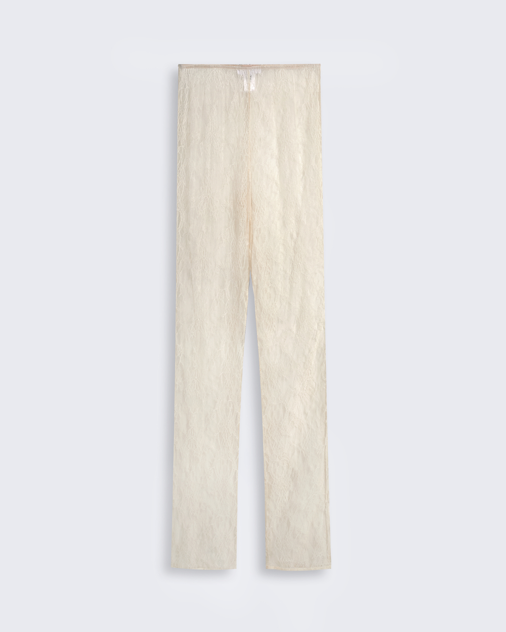 Брюки из тонкого кружева молочный