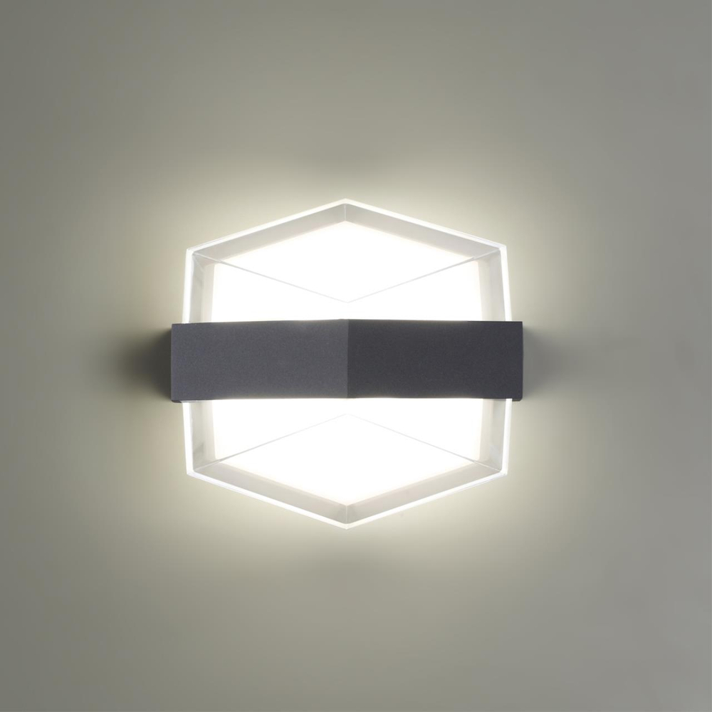 358574 STREET NT21 728 темно-серый Ландшафтный настенный светильник IP54 LED 4000K 12W 85-265V KAIMAS