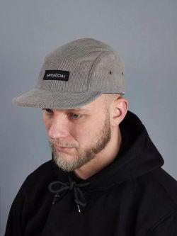 Кепка 5 panel Velvet Серая