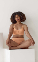 Эко-бюстгальтер в мелкий рубчик Eco-wear (Размер: M-L) (Цвет: нежно-розовый)