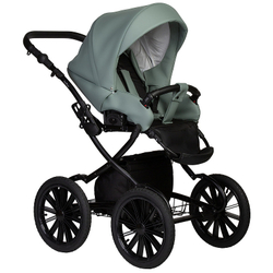 Детская коляска Indigo Mio Eco Plus 14 3 в 1 с автокреслом Avionaut Cosmo 03 шалфей кожа