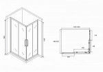 Душевой уголок ABBER Schwarzer Diamant AG02129MH 120x90 стекло матовое/профиль хром