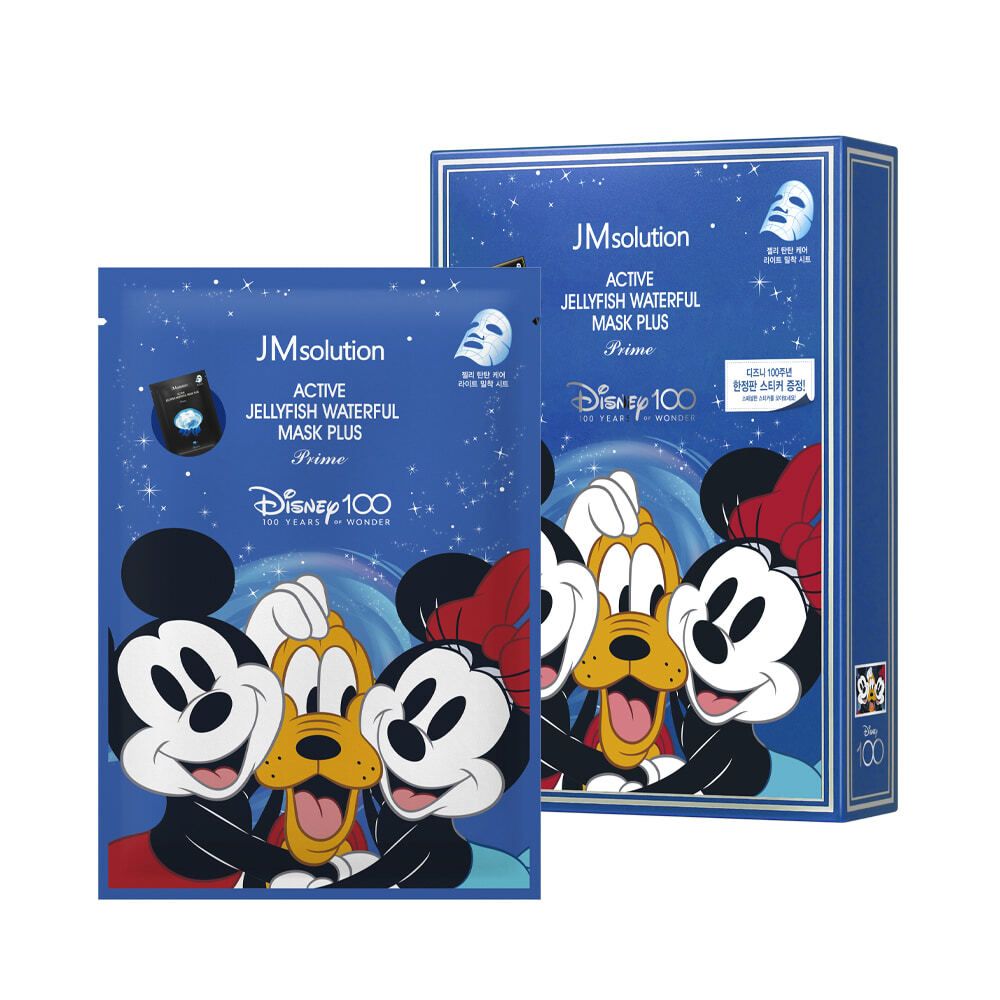 JM SOLUTION Тканевая маска для лица с экстрактом медузы Mask Disney Active Jellyfish Waterfull Plus (30 гр.)