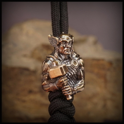 Темлячная бусина "Тор" для ножей , бронза