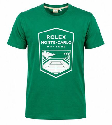 Мужская теннисная футболка Monte-Carlo Rolex Masters Patch & Print - green